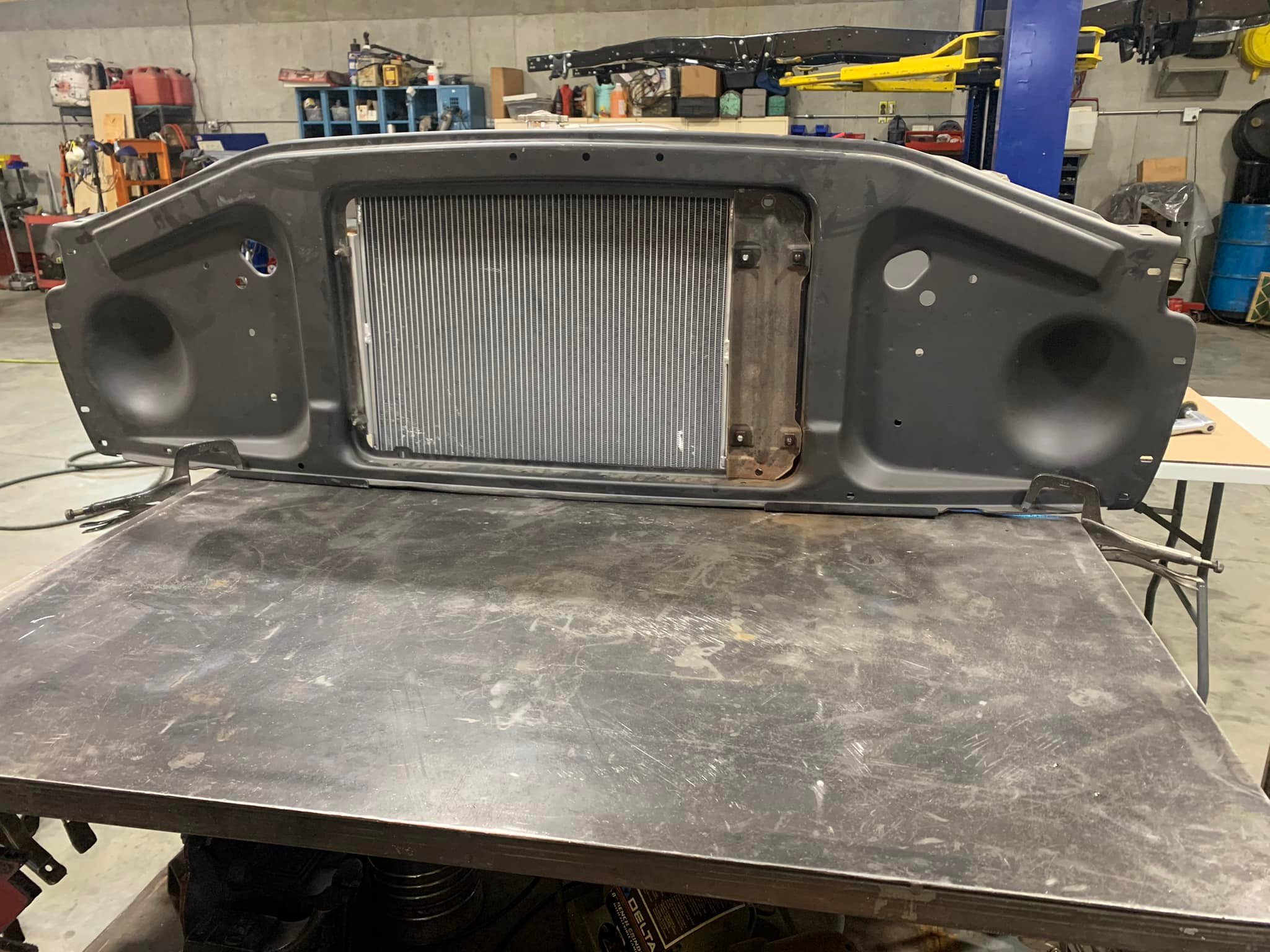 FORD F100 WORLD | Mounted the radiator to the new core support today ...