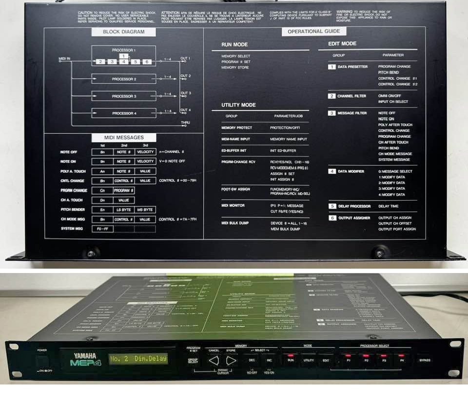 Yamaha MEP4 midi event processor for vintage effects