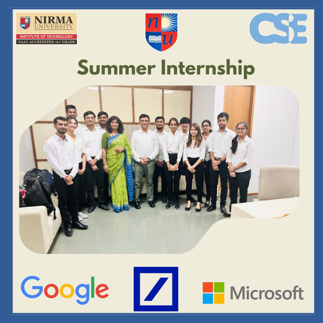 An exciting few months ahead for our #BTech students Jatin Joshi, Adva