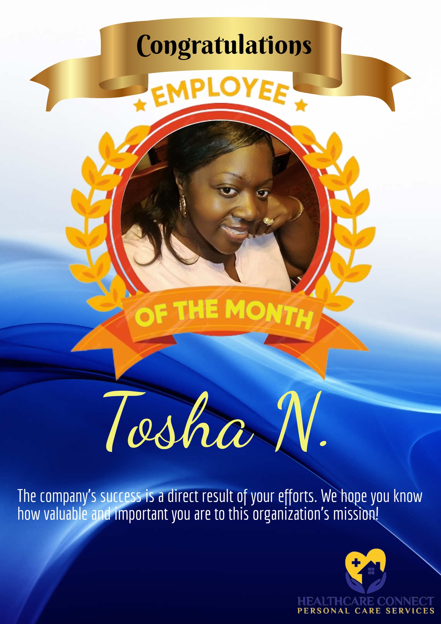 Congratulations... - Healthcare Connect Personal Care Services