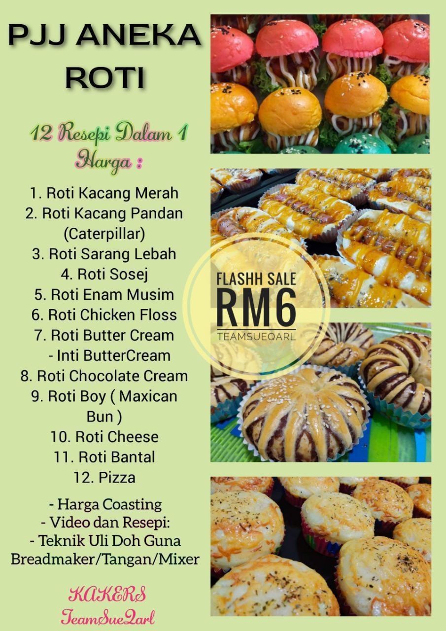 🥯 PJJ Aneka Roti 🥯 💥 Promo RM6 ⚡... - KELAS Online Masakan