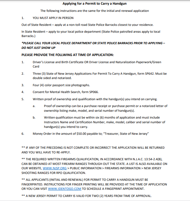 Westville - Attached are instructions from the New Jersey State Police ...