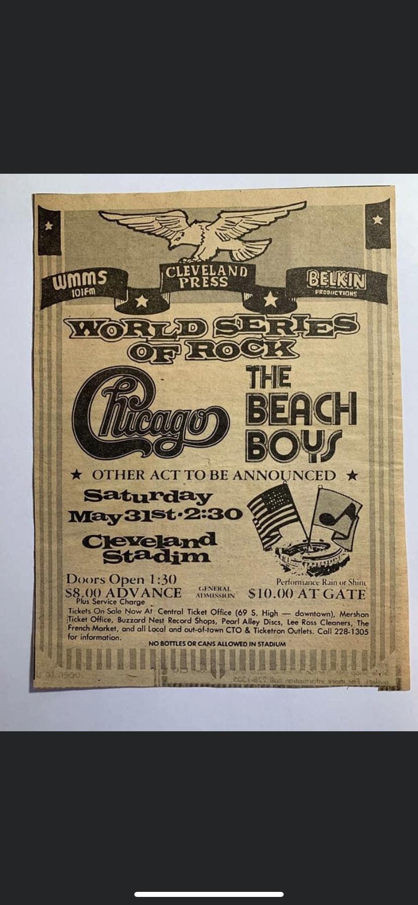 昭和48年シカゴChicago ROCK EXPLOSION '73チラシ Chicago Japan Tour 1973 Memories and Experiences