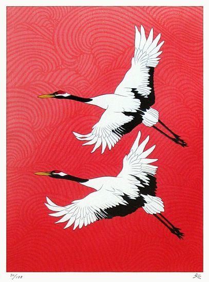 One Thousand Cranes' (千羽鶴, Senbazuru) , a pair of six-fold