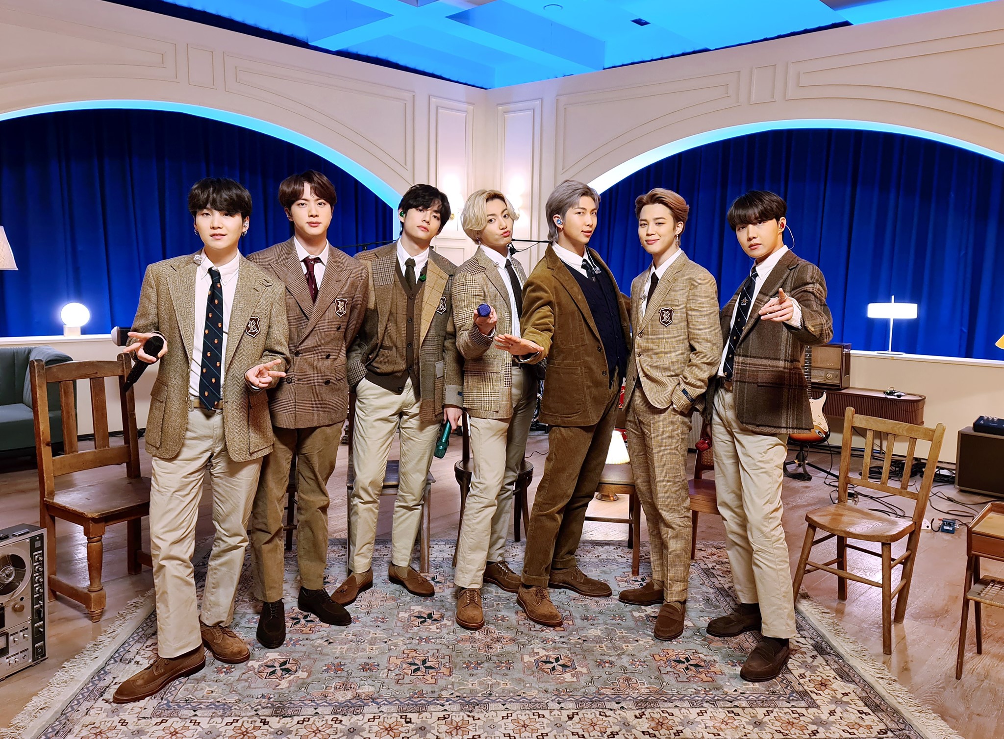 방탄소년단 BTS members wearing iconic Polo Ralph Lauren tailoring 
