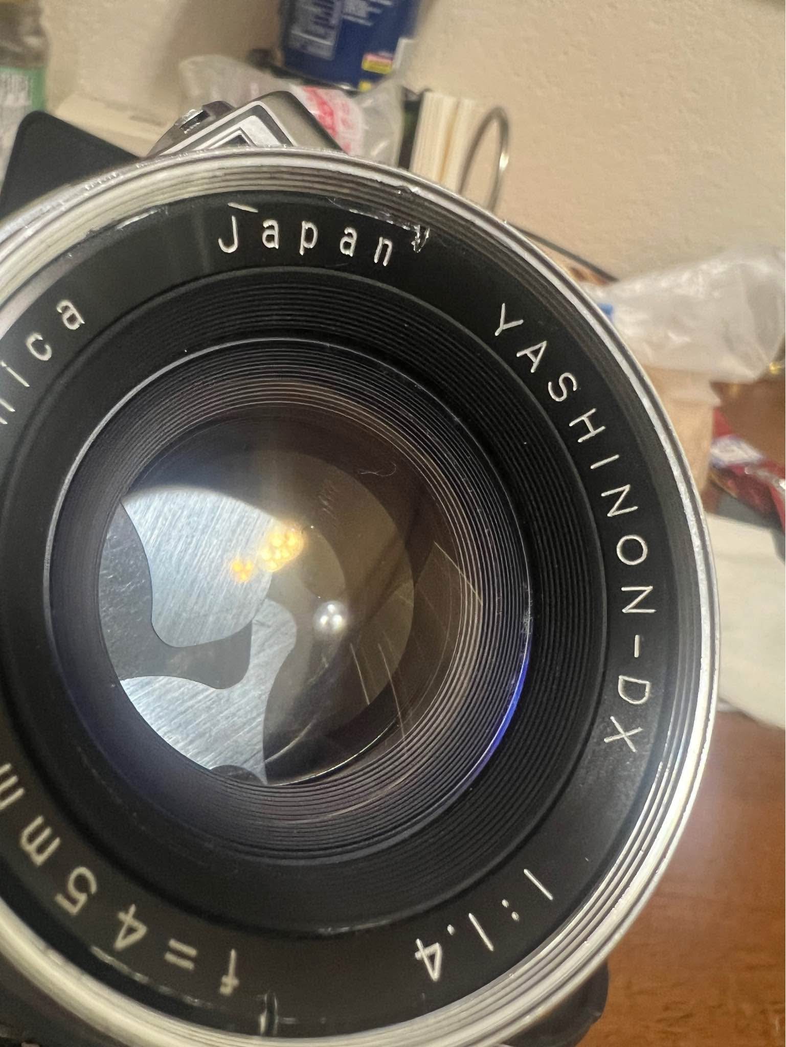 Yashica Lynx 14e with Yashinon-DX 45mm f1.4 lens