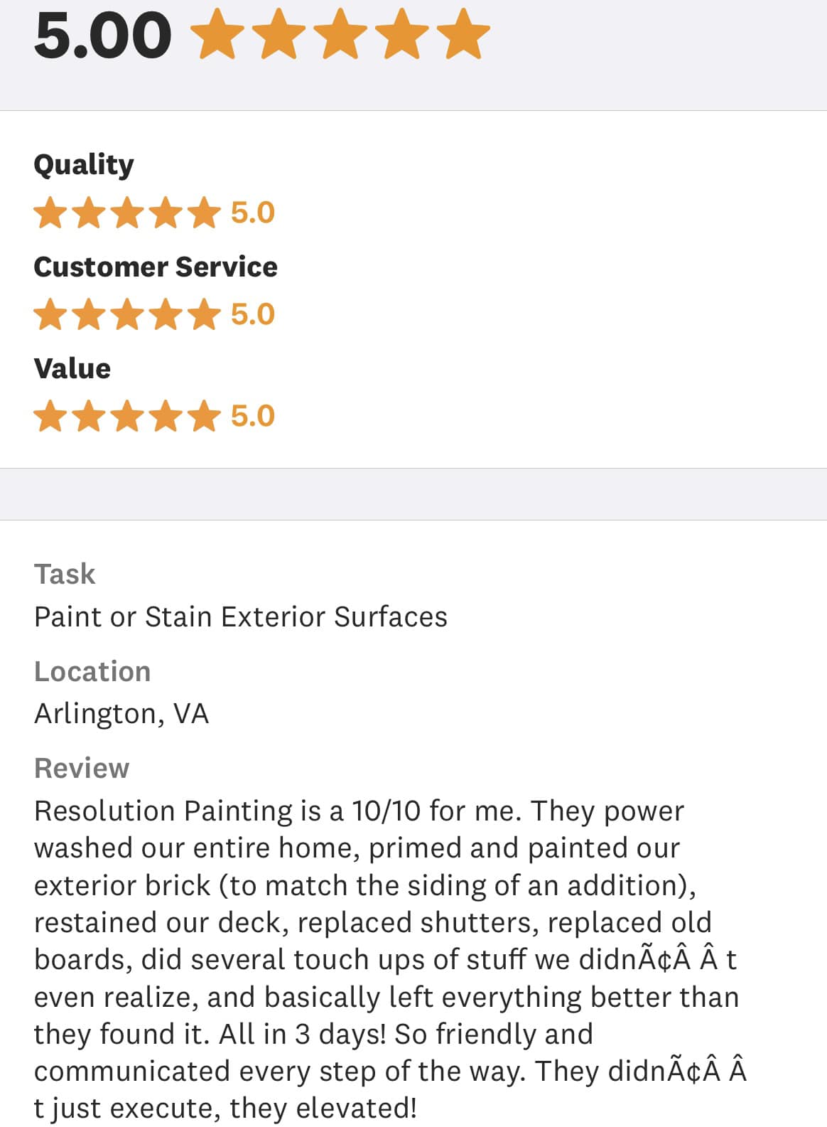 Resolution Painting Inc | Arlington VA