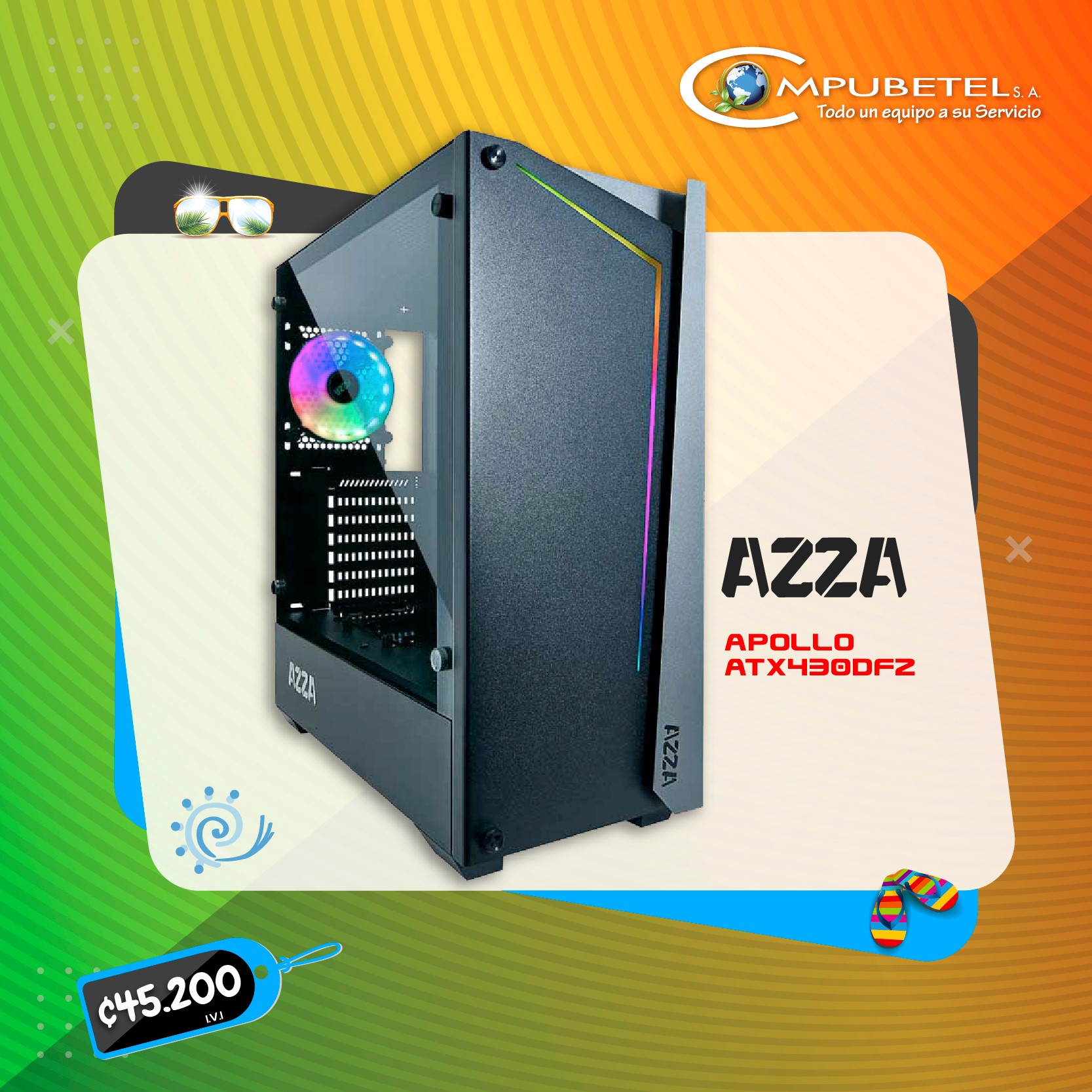 Compubetel S.A. - El Case APOLLO ATX430DF2 de AZZA ofrece... | Facebook