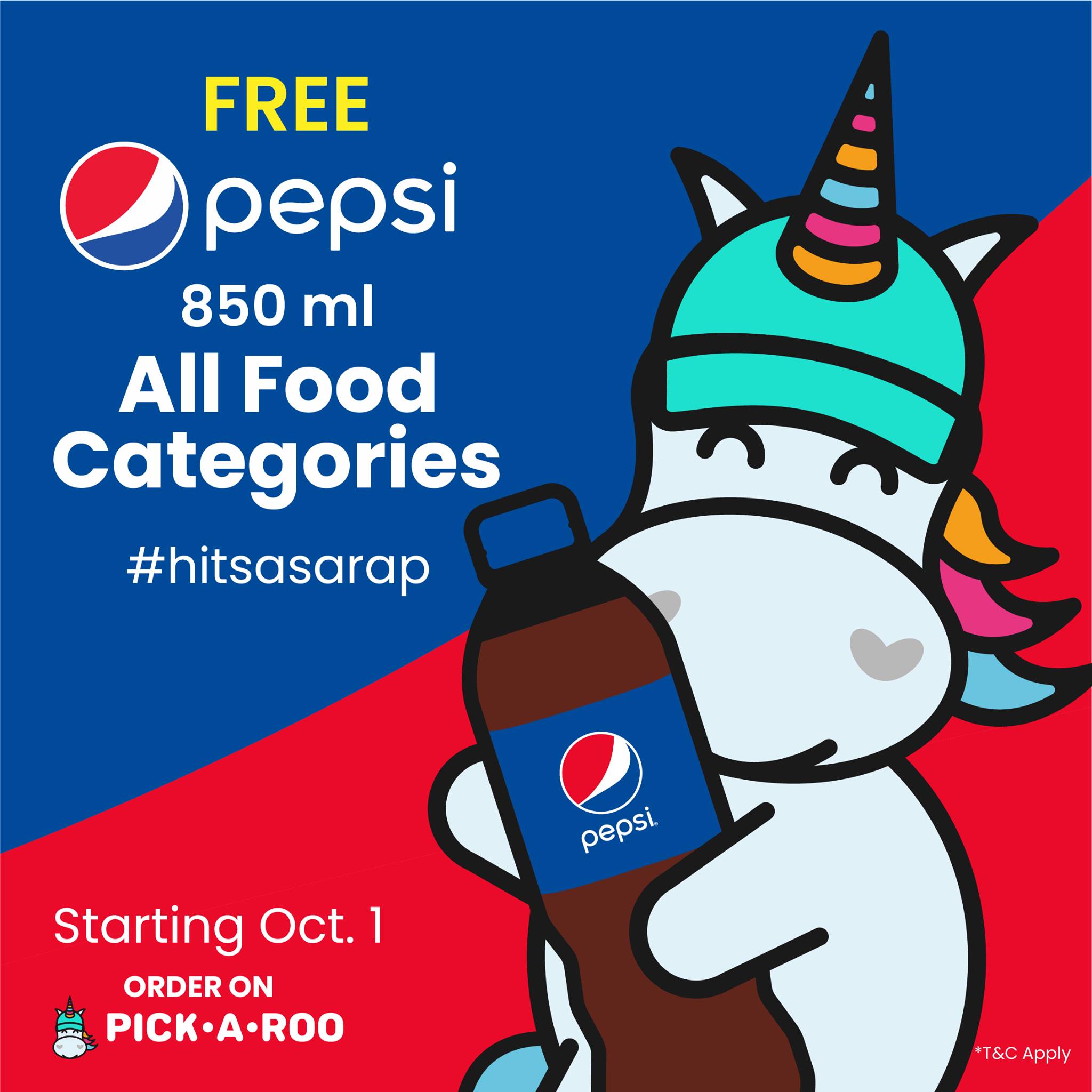 Pick.A.Roo - Get a FREE 850ml Pepsi Philippines bottle! 🙌 🦄 Spend at ...