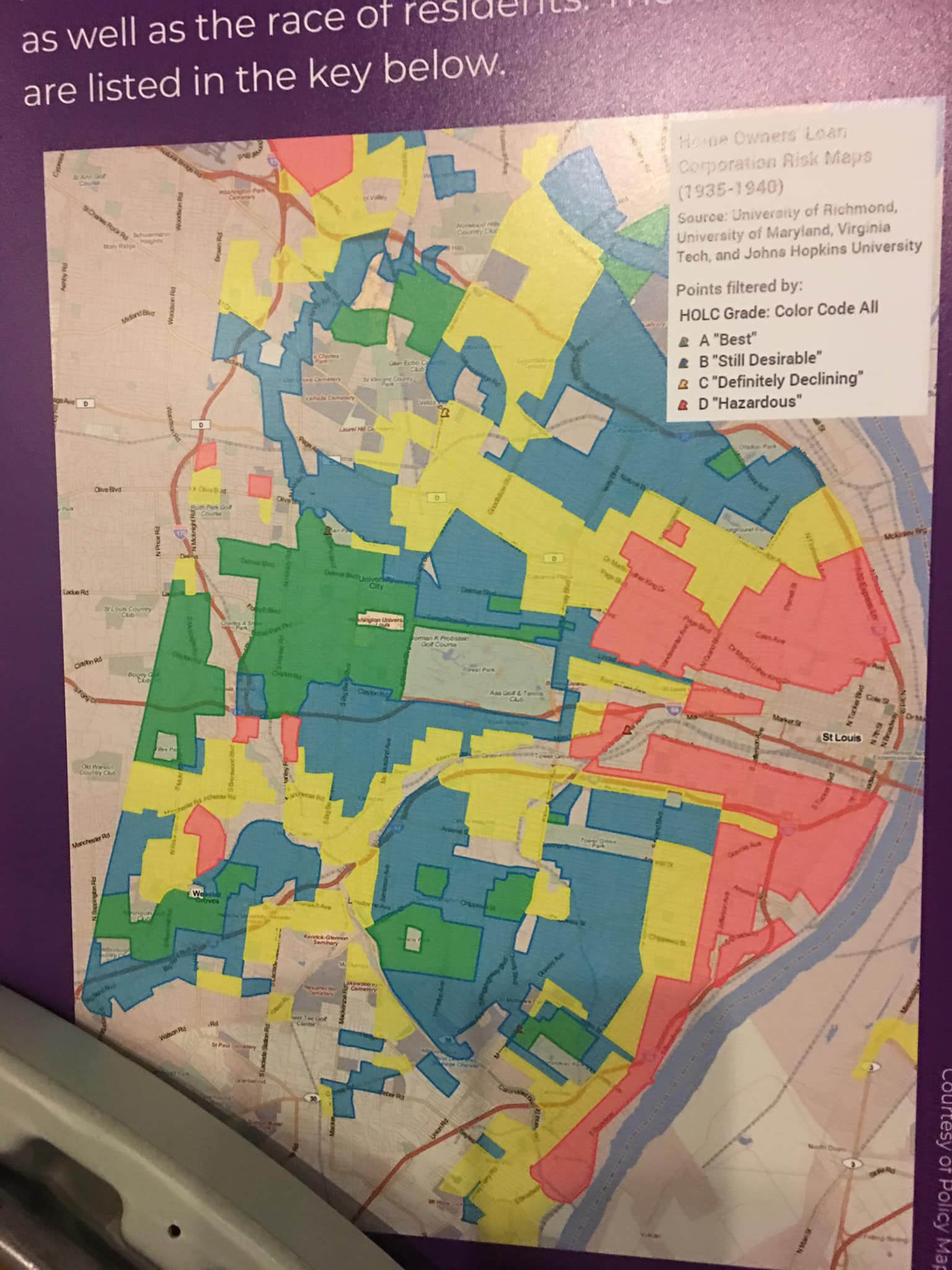 St. Louis History and Architecture - Here’s a diagram of what redlining ...