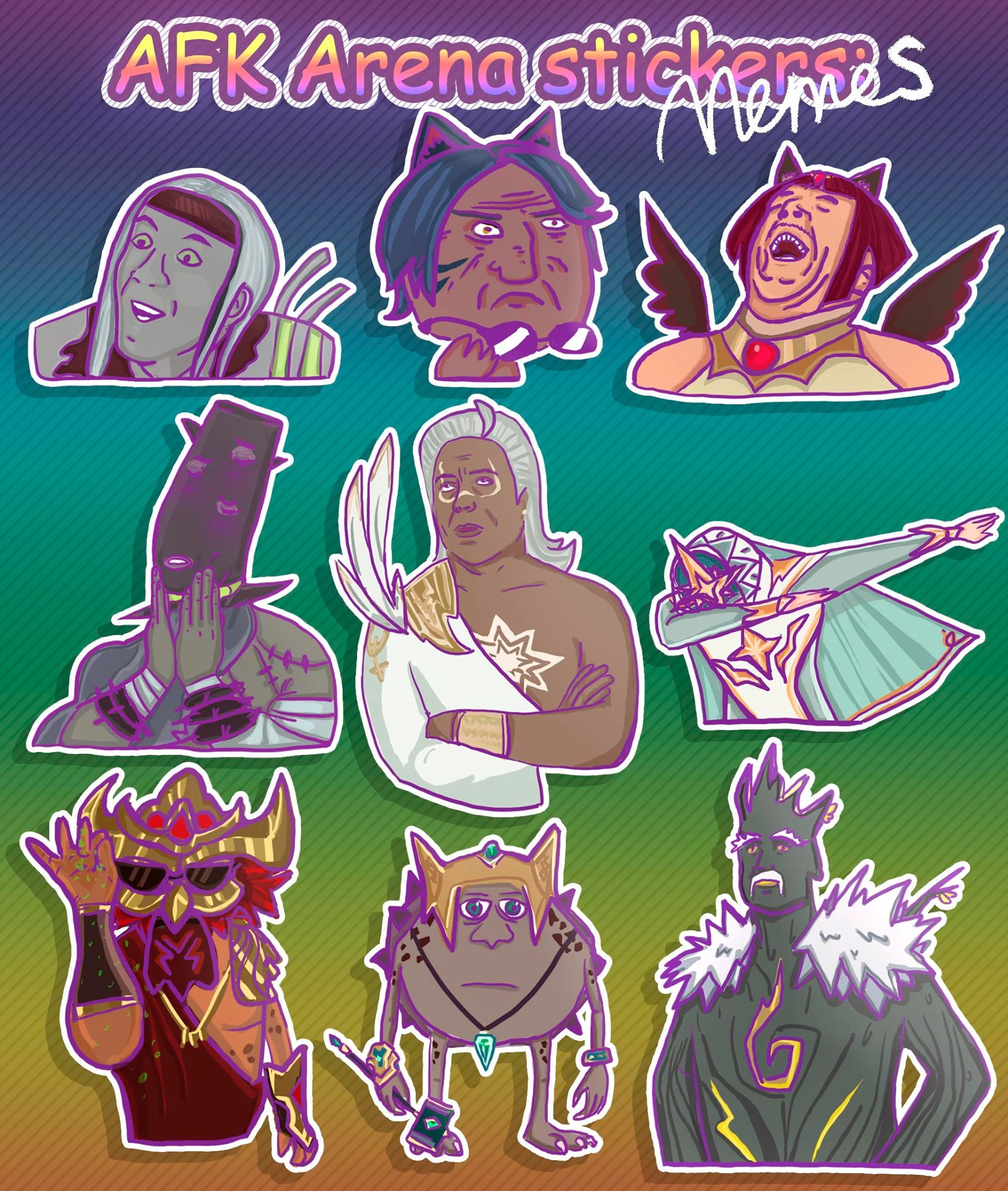 AFK MORE - New stickers from Mary_ry :P