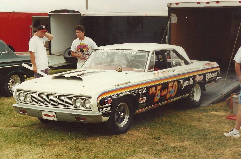 Custom '64 Belvedere Max Wedge model car with Mr. 5 and 50 decals