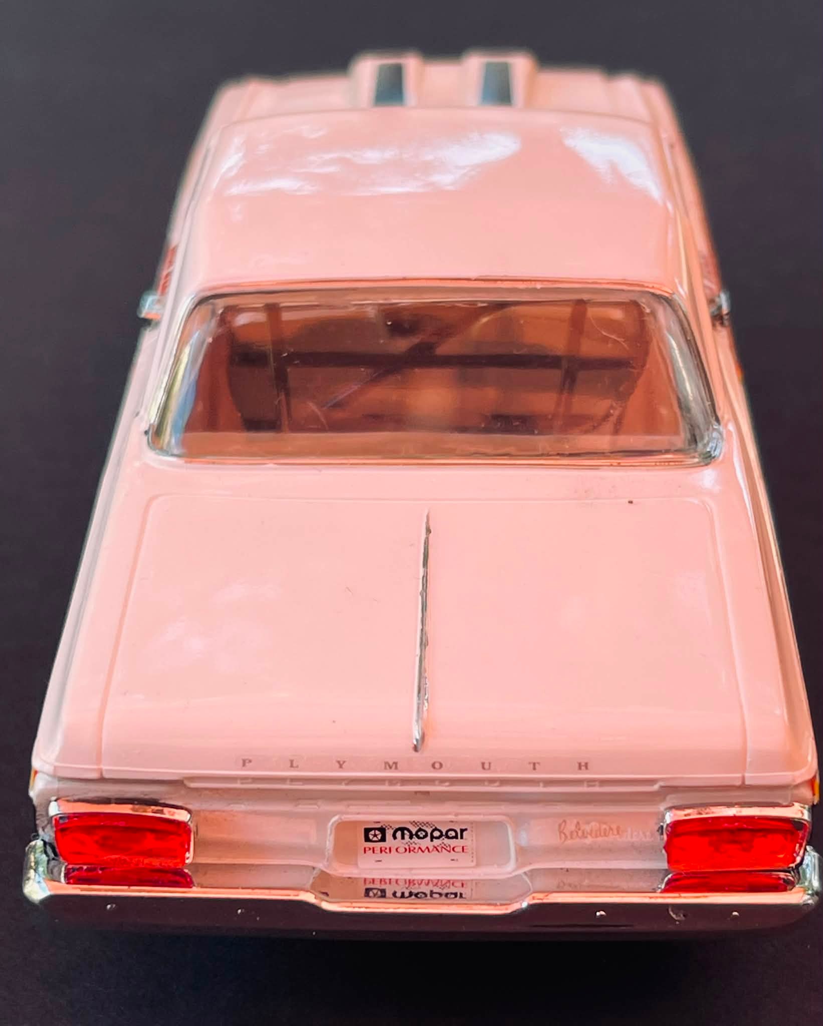 Custom '64 Belvedere Max Wedge model car with Mr. 5 and 50 decals