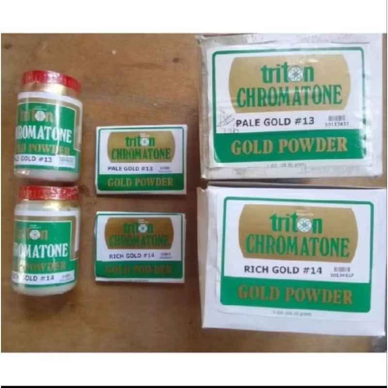 GOLD POWDER TRITON CHROMATONE #13PALE GOLD, #14RICH GOLD, #44NATURAL ...