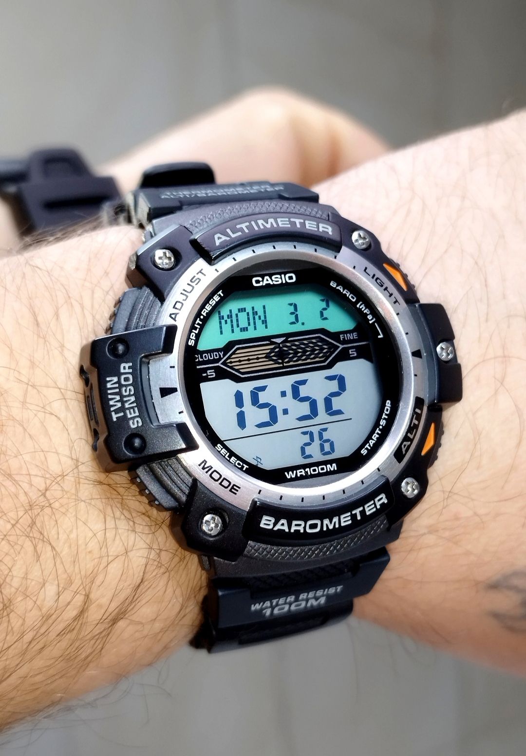 Casio SGW-300H-1A watch with smart sensors