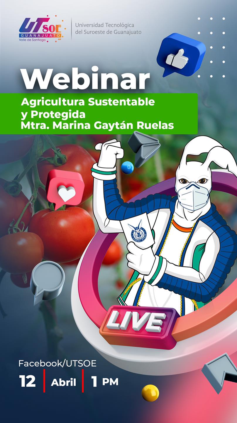 UTSOE - Te invitamos al WEBINAR de Agricultura Sustentable...
