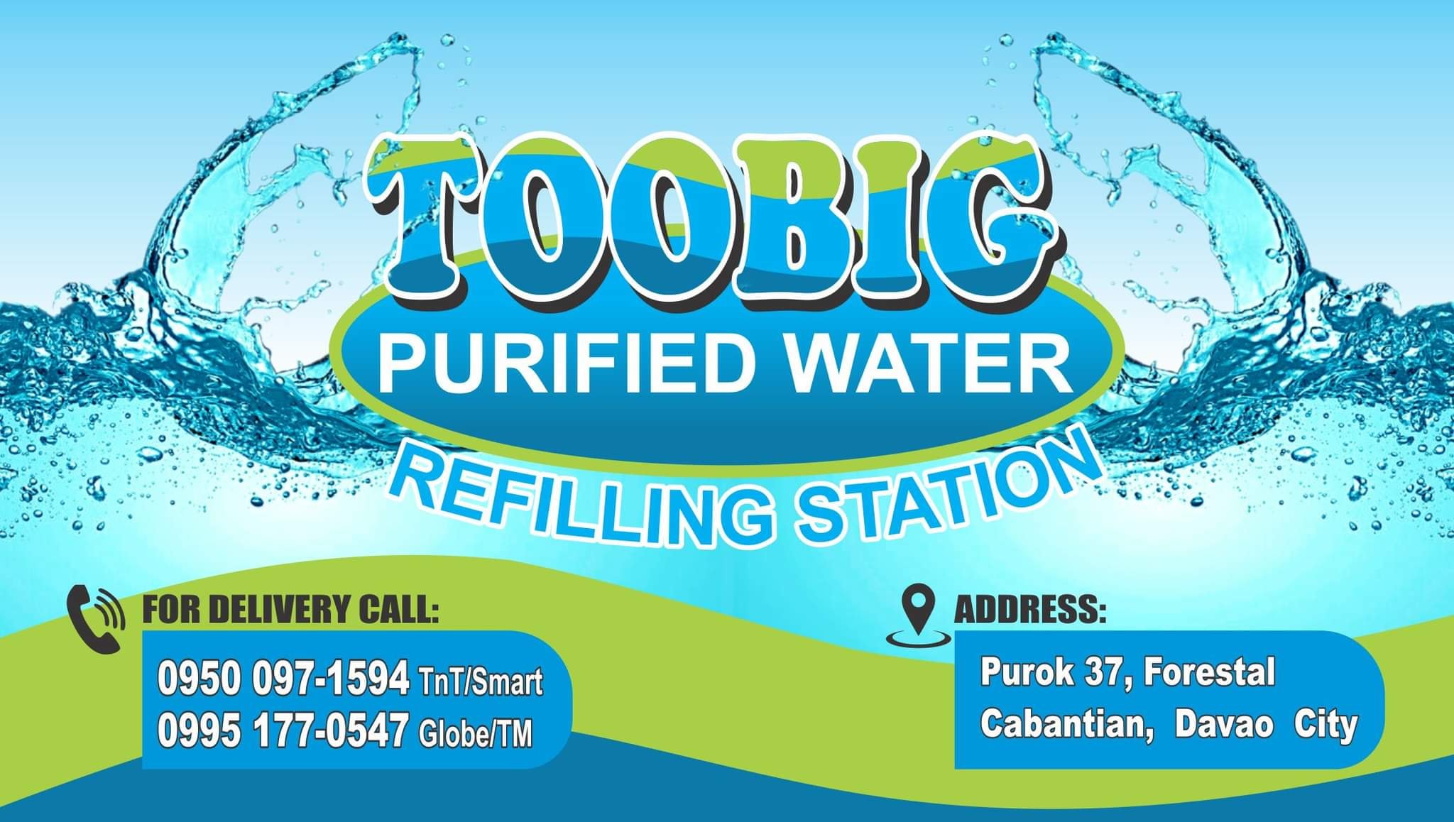 Toobig Purified Water Refilling Station | Davao City