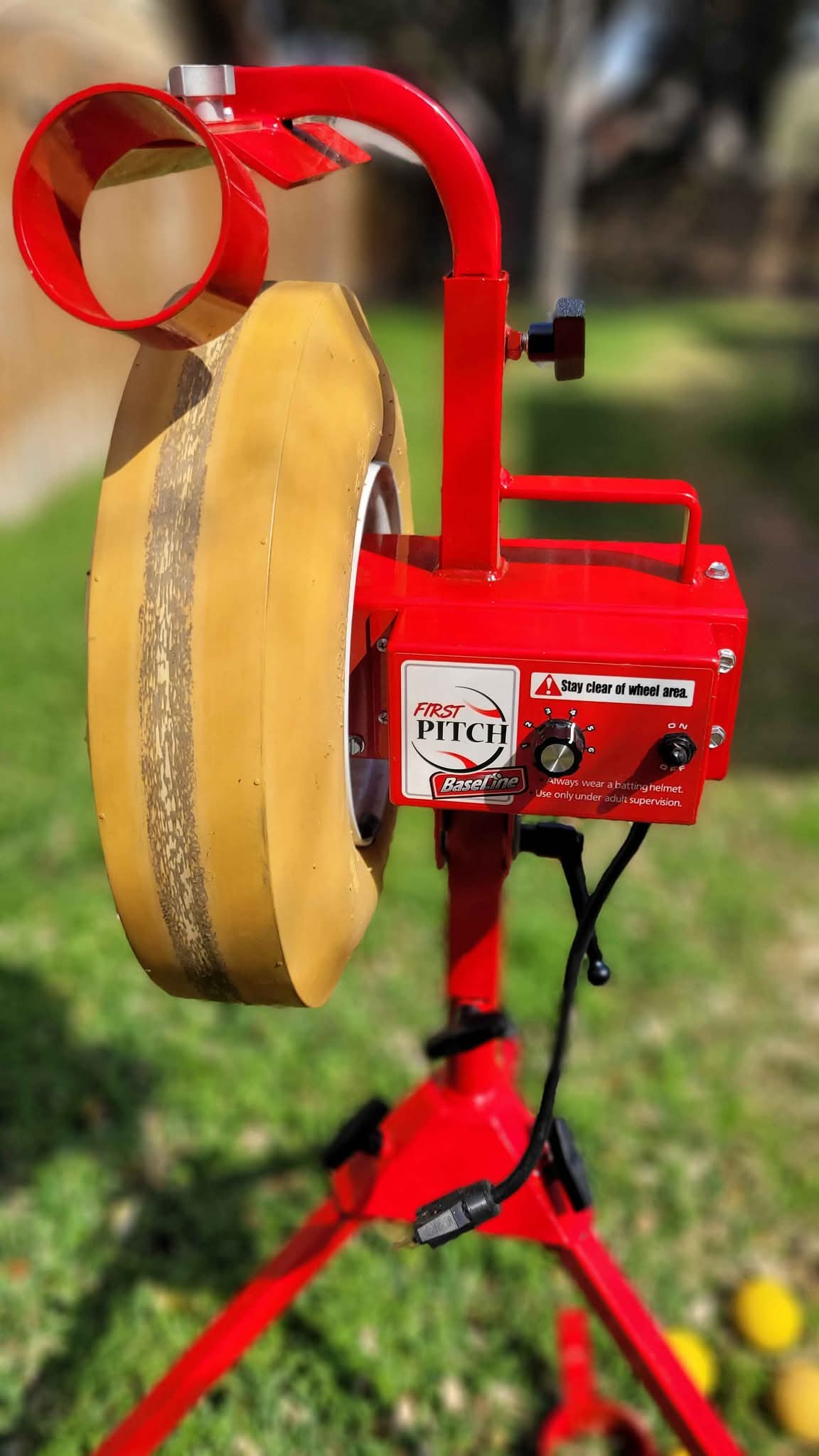 First Pitch Baseline Pitching Machine - Pitching Machines - El Campo ...