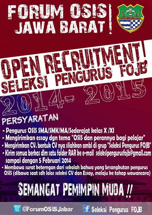 Seleksi Pengurus FOJB | Facebook