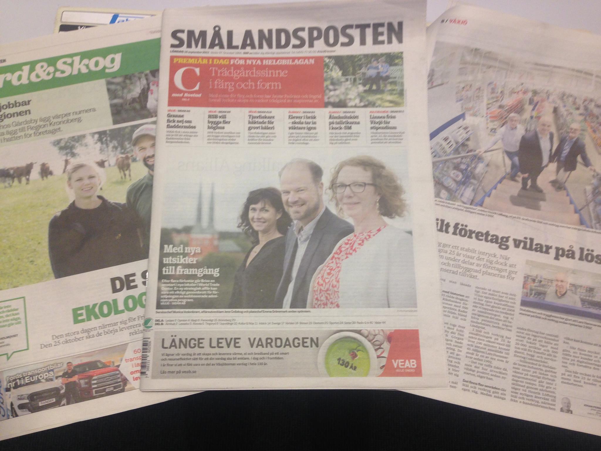 Johan Persson, Affärsliv Smålandsposten