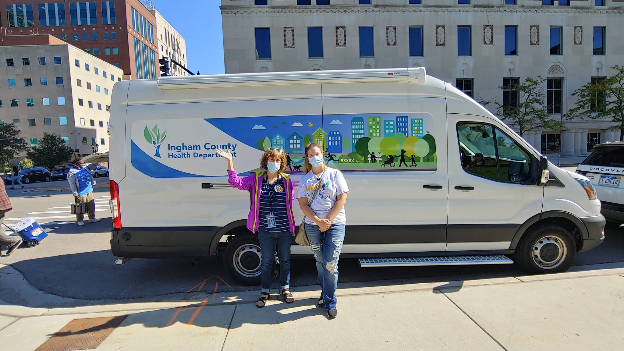 The COVID-19 Vaccine mobile unit is located on Capitol Ave. during the ...
