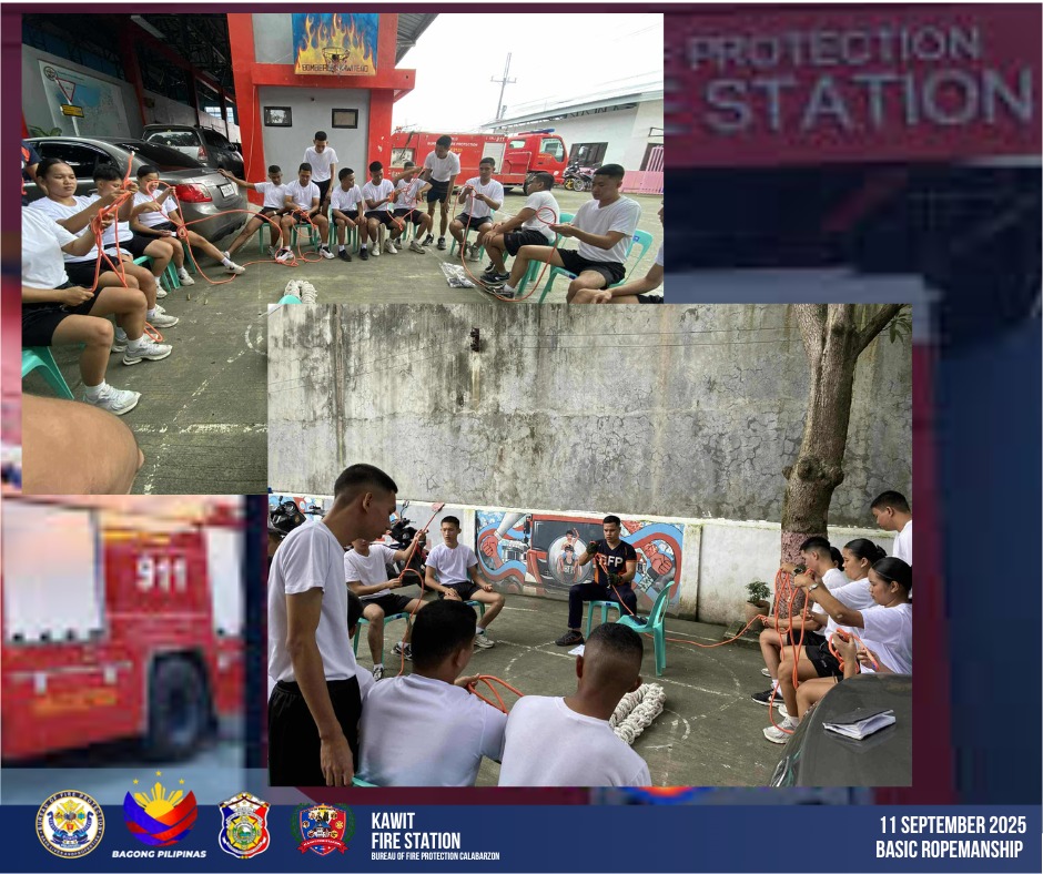 Bfp Kawit - 11 September 2025 BASIC ROPEMANSHIP SA MGA LARAWAN | Sa ...