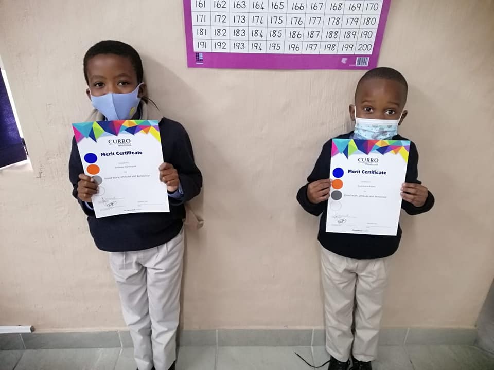 Curro Westbrook - Congratulations to the following Grade 2...