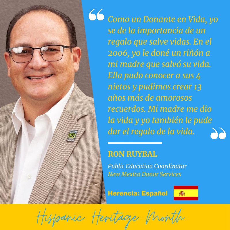 Today, we honor Ron Ruybal, for... - United Tissue Resources | Facebook