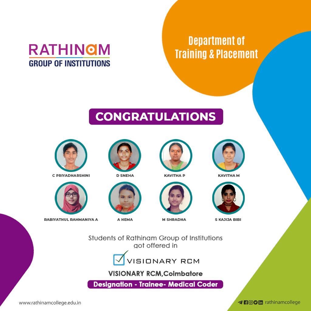 Congratulations to the... - Rathinam Group of Institutions