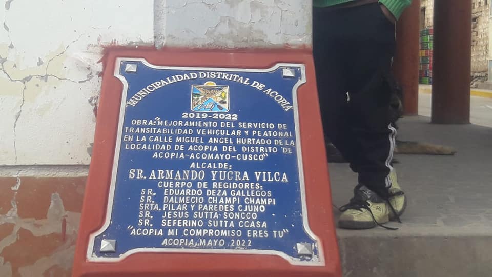 #Inauguración... - Municipalidad Distrital de Acopia
