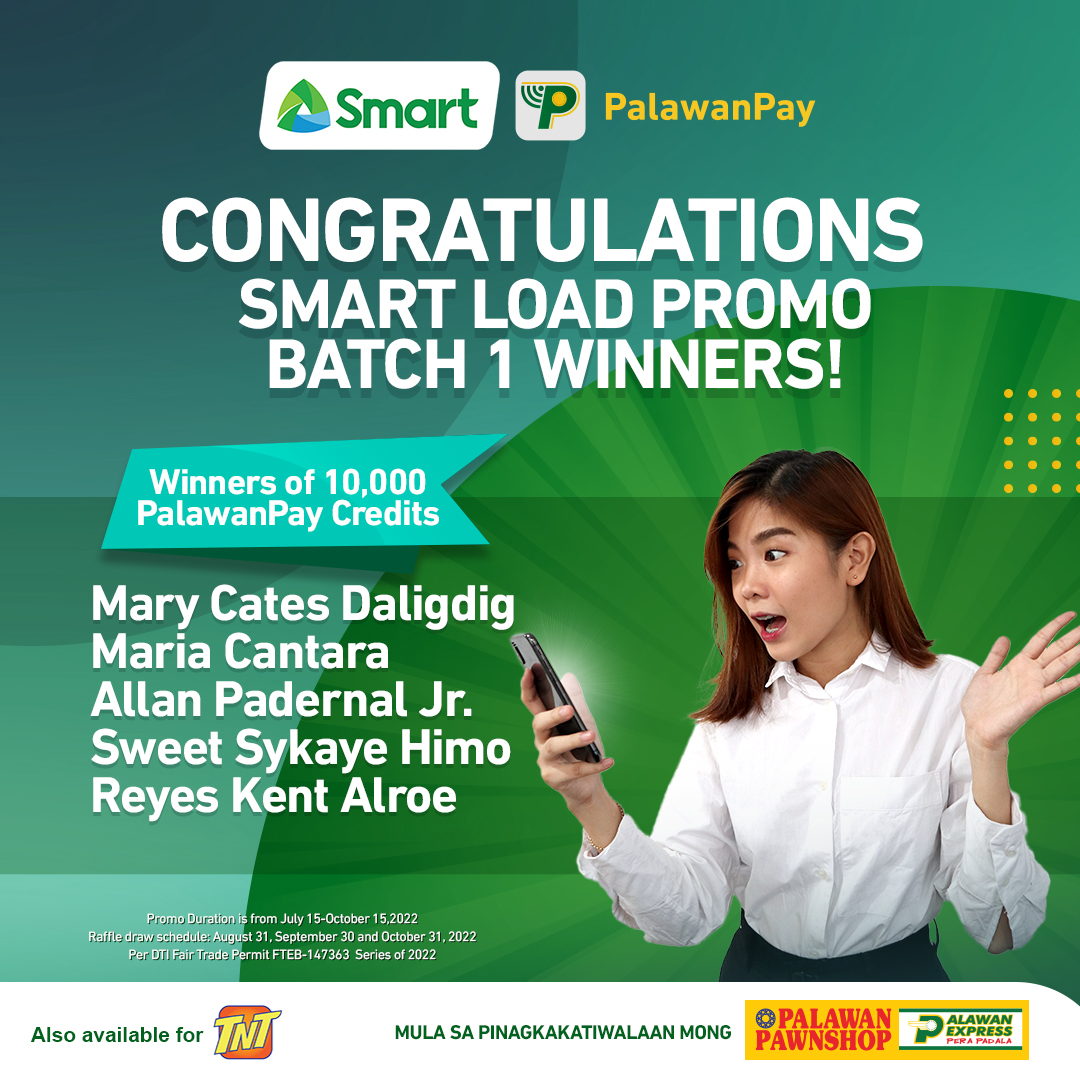 PalawanPay - Congratulations to the Batch 1 winners of our Smart Load ...