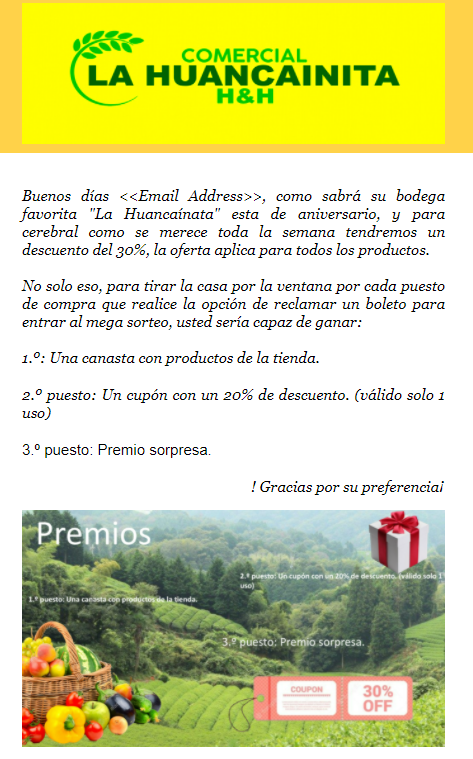 La - Gran sorteo, solo esta semana!!,🥳🎉🎉 Por nuestro aniversario ...