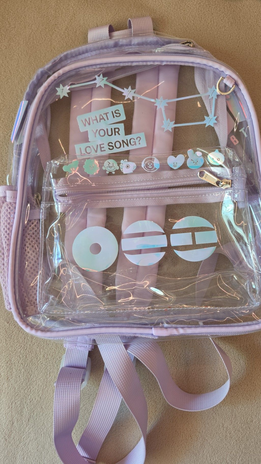 Can I use a BTS-themed purple backpack in LA?