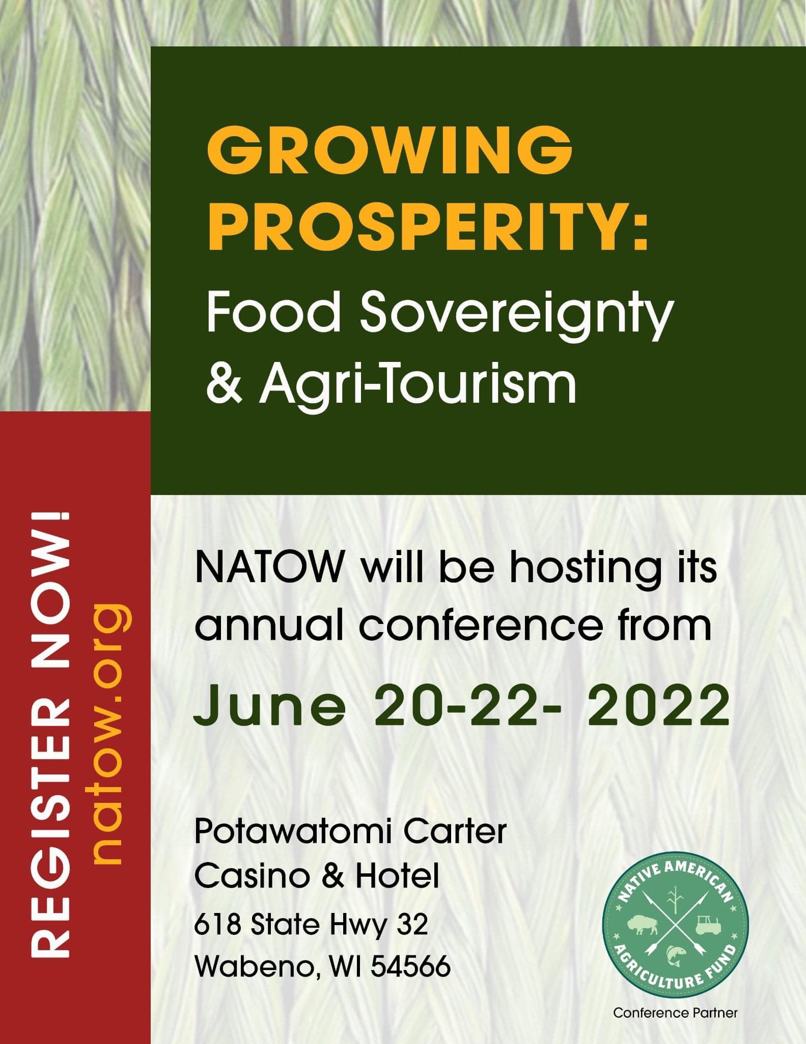 NATOW Conference 2022... - Forest County Potawatomi Community