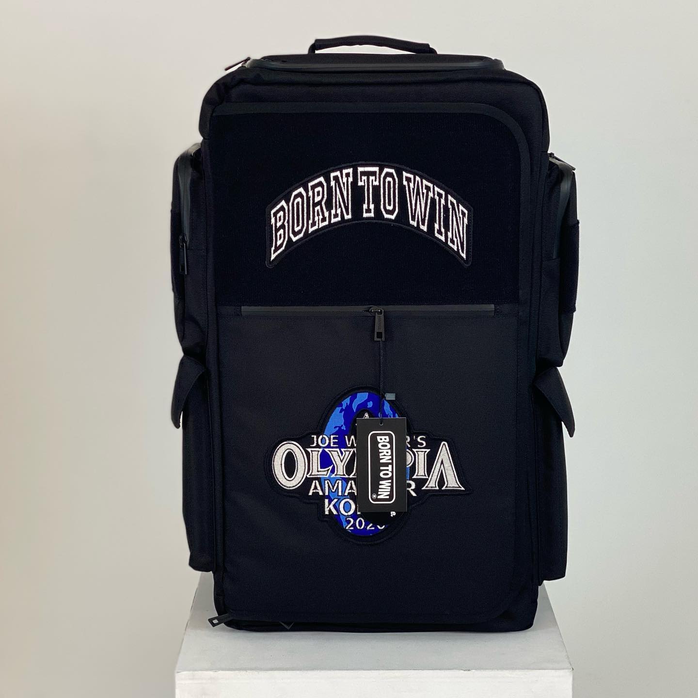 BORN TO WIN X OLYMPIA ? . B1 & B2 BLACK BACKPACK