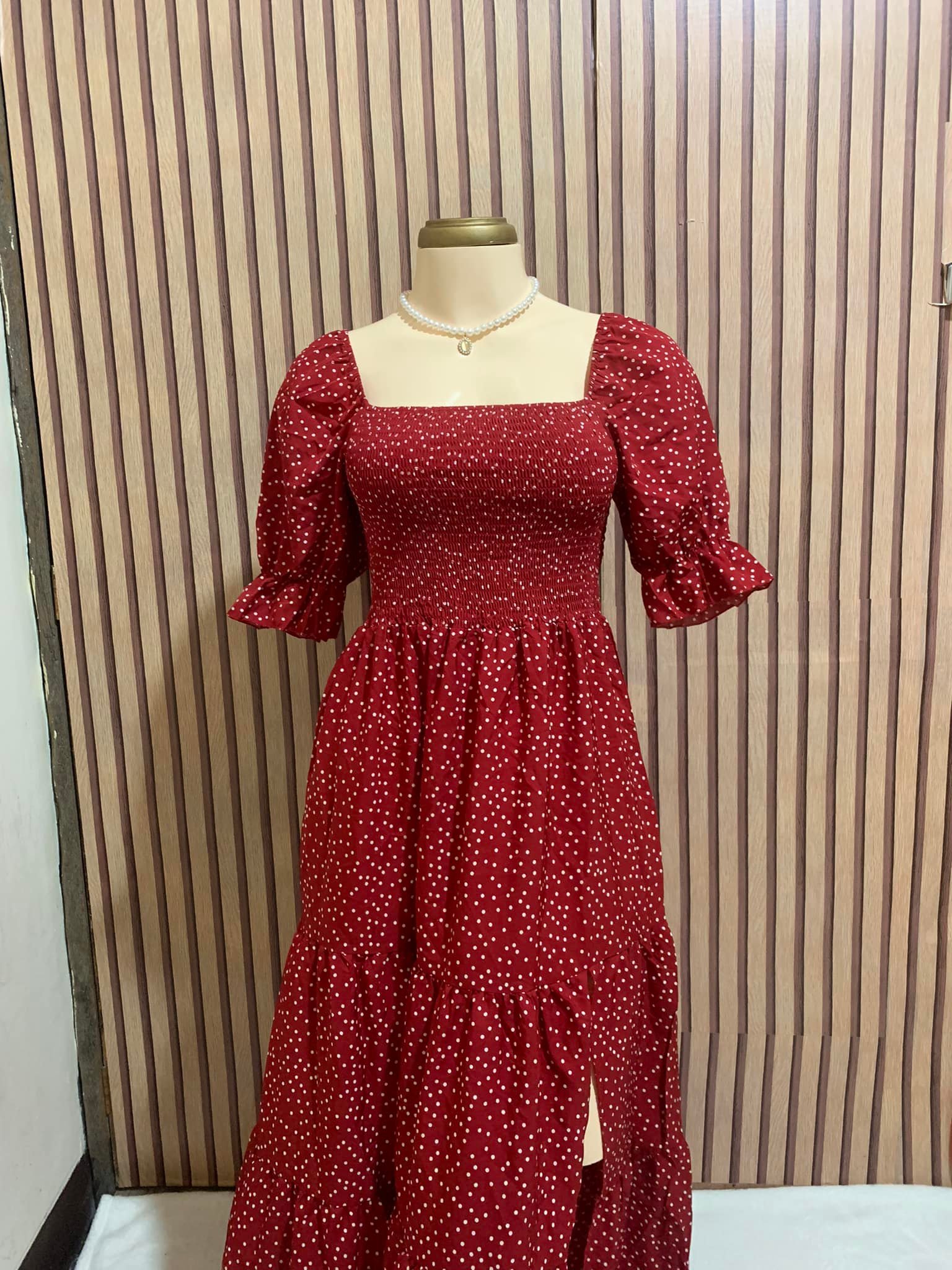chinese dress ladies SHEIN X Abeille Creations Drop Neck Tailored Kaftan Dress With High Sp   Abeille Creations (ABL)