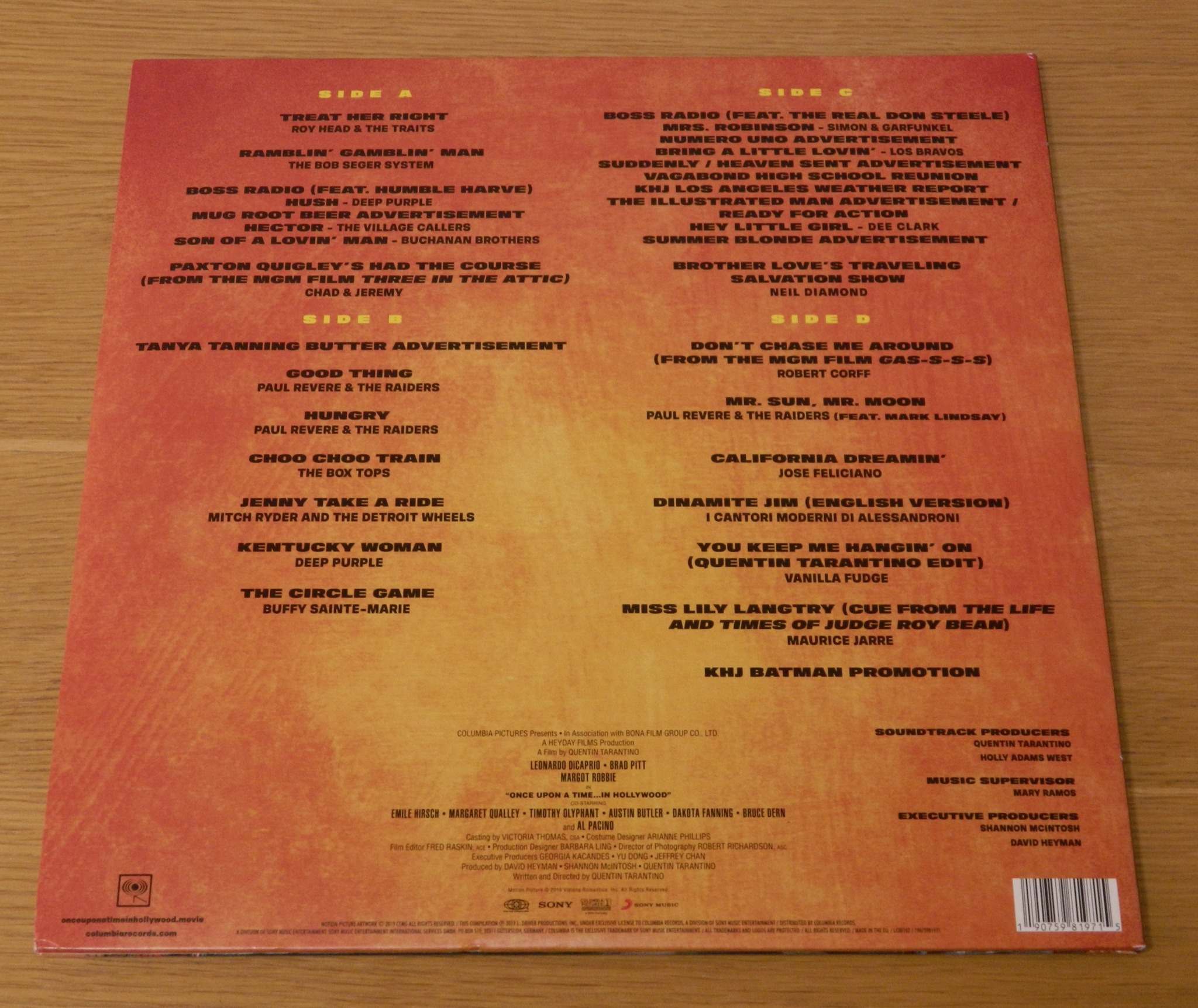 The Once Upon a Time in Hollywood soundtrack was just released on 