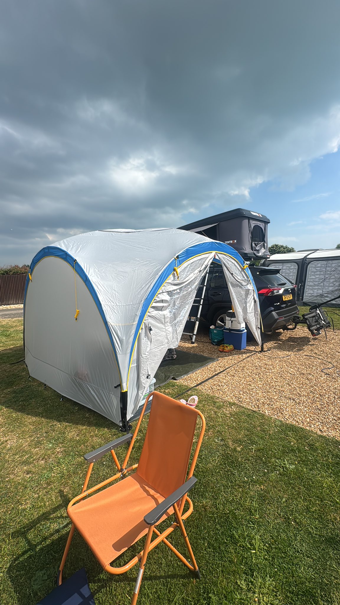 I love my new addition…. Hi gear 300 dome shelter…