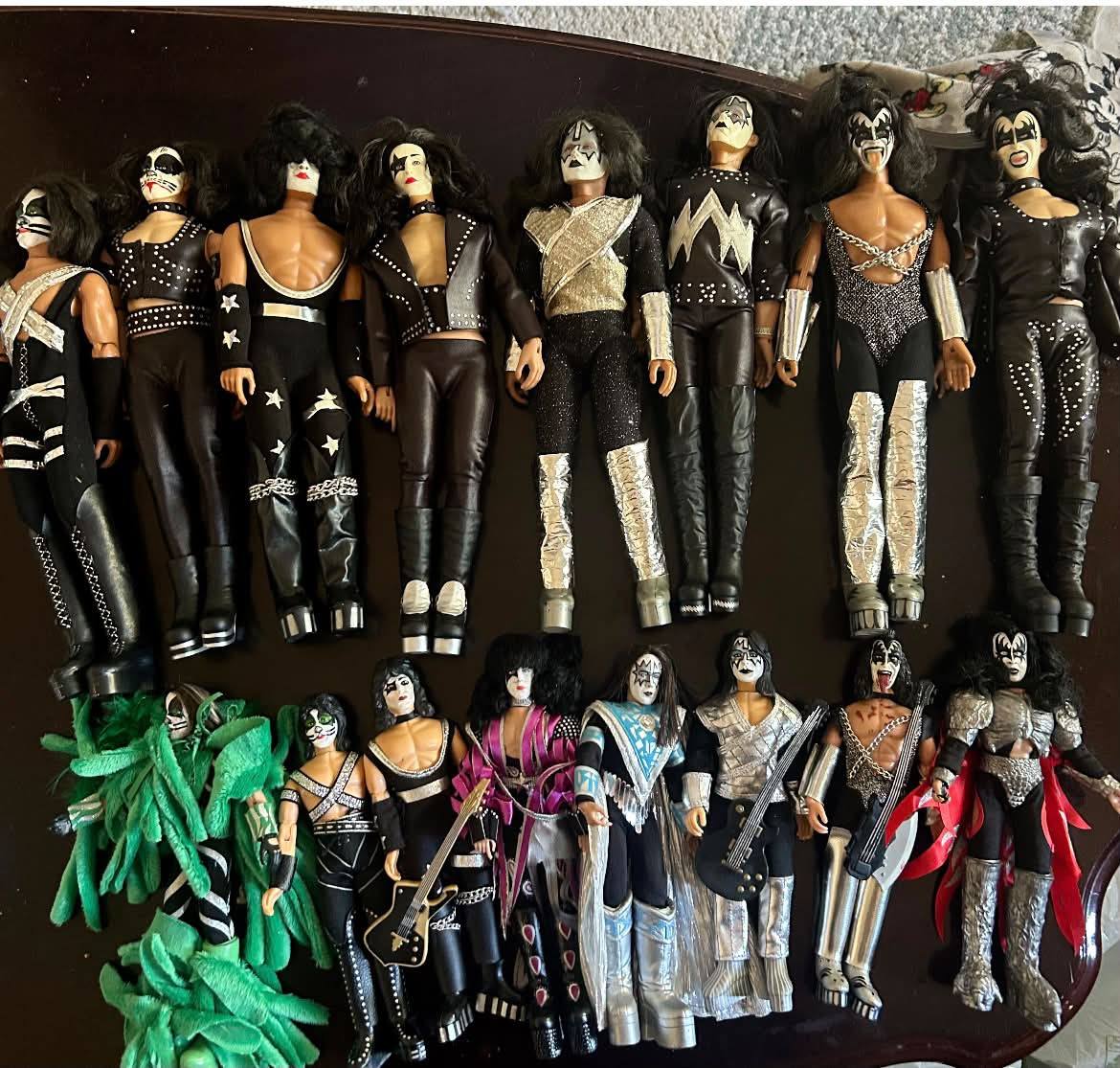 Kiss Mego figures in crazy poses