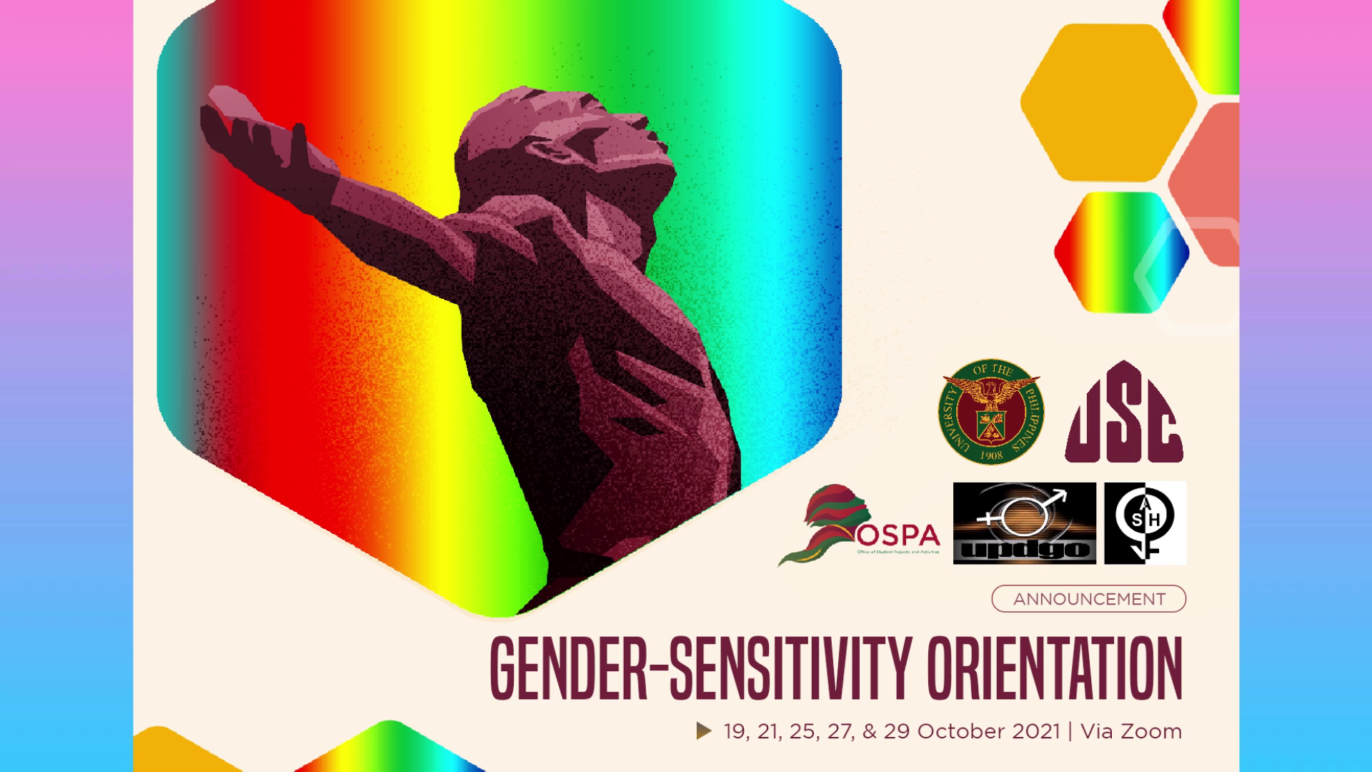 Idinaos kanina ang unang araw... - UP Diliman Gender Office