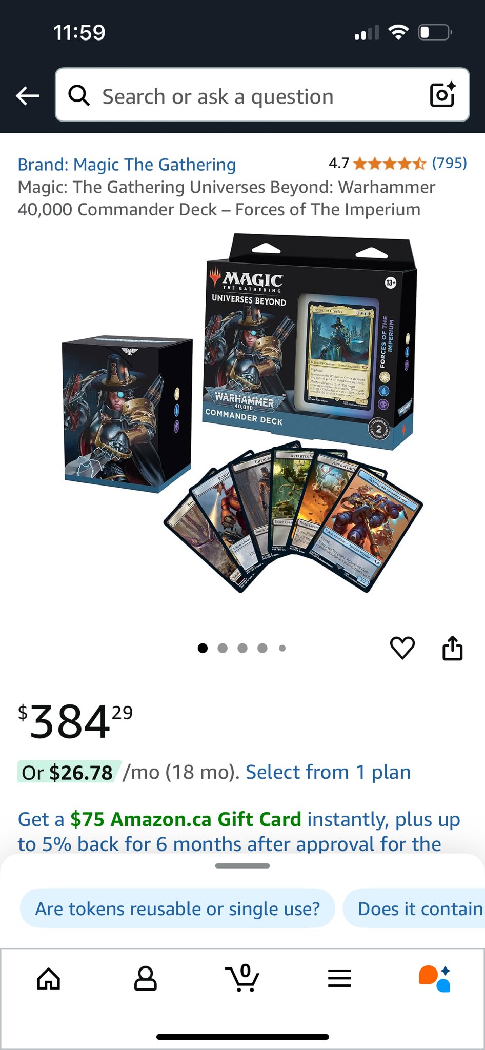 mtg warhammer 40k card list price Magic: The Gathering Universes Beyond: 40,000 Commander Deck  Forces of The Imperium : Toys & Games Magic The Gathering Universes Beyond