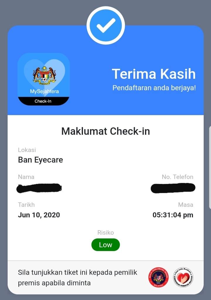 Ban Eyecare If You Can T Register Your Mysejahtera Apps You Can Still Scan Our Mysejahtera Qr Code With Any Of Your Qr Code Scanner To Complete The Check In Johor Bahru