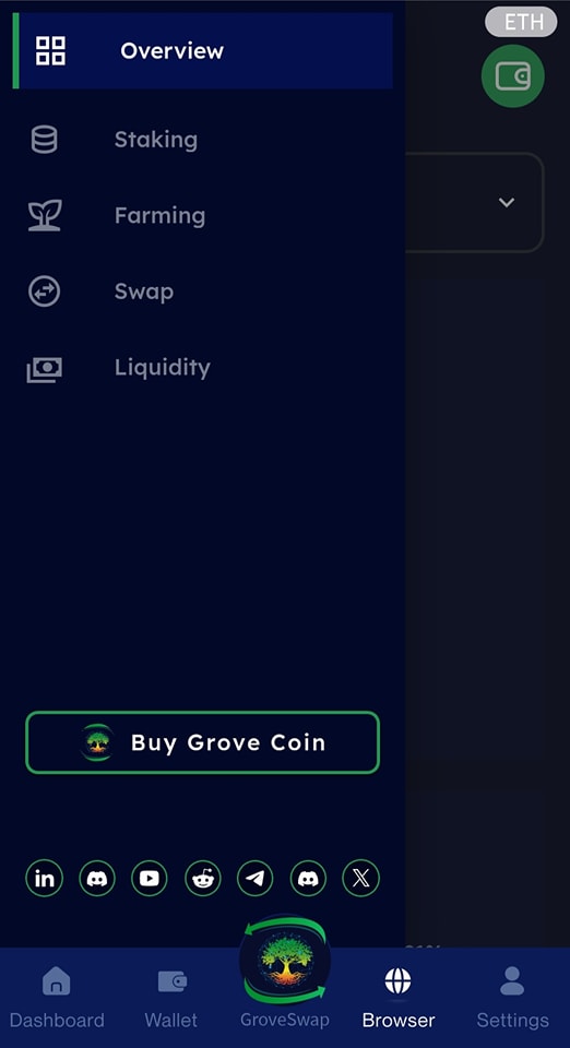 GroveCoin - We are working to ensure the #GroveSwap dashboard ...