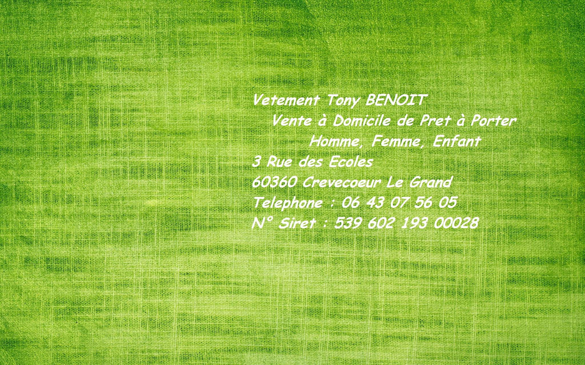 Vetement Tony Benoit