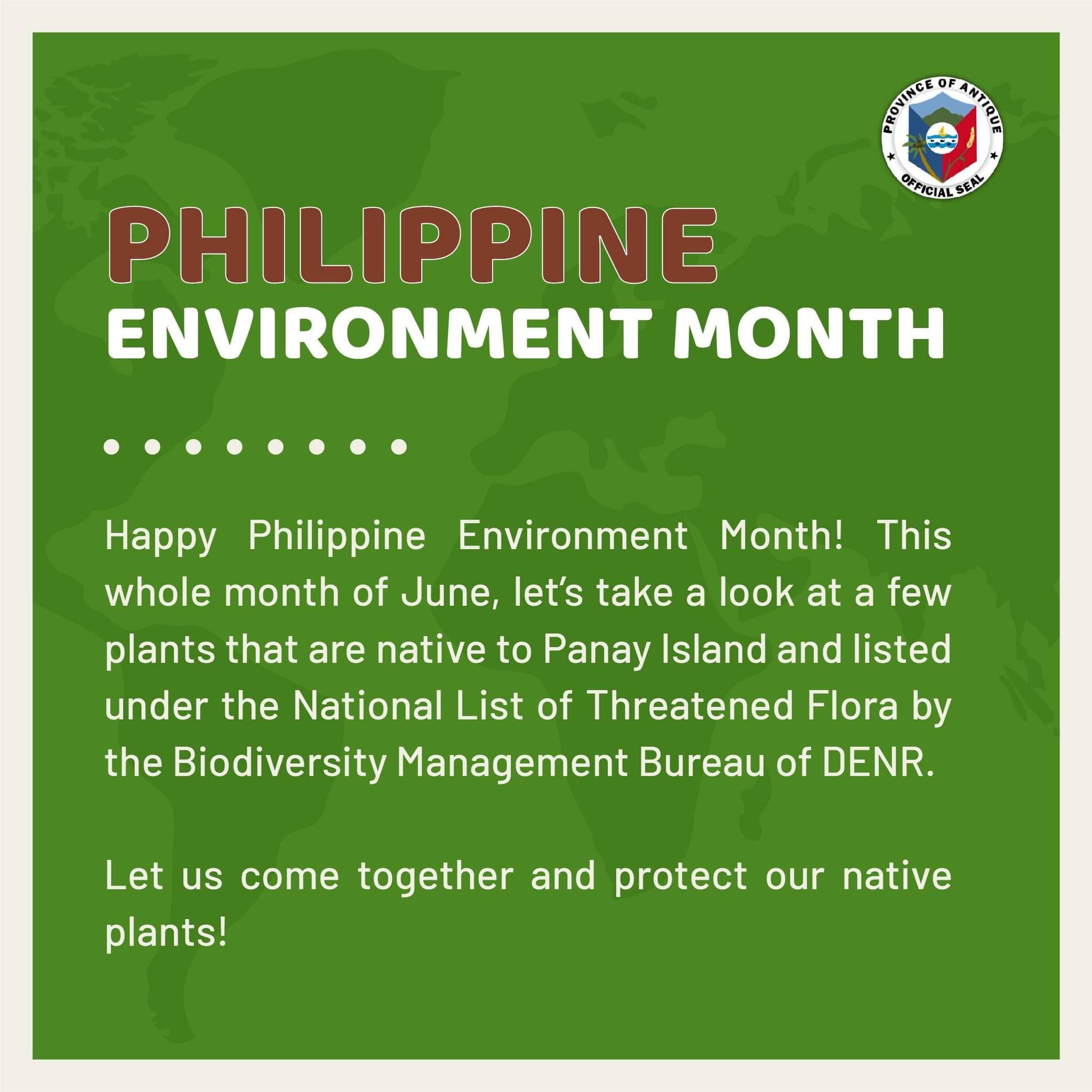 This Philippine Environment Month,... - Province of Antique | Facebook
