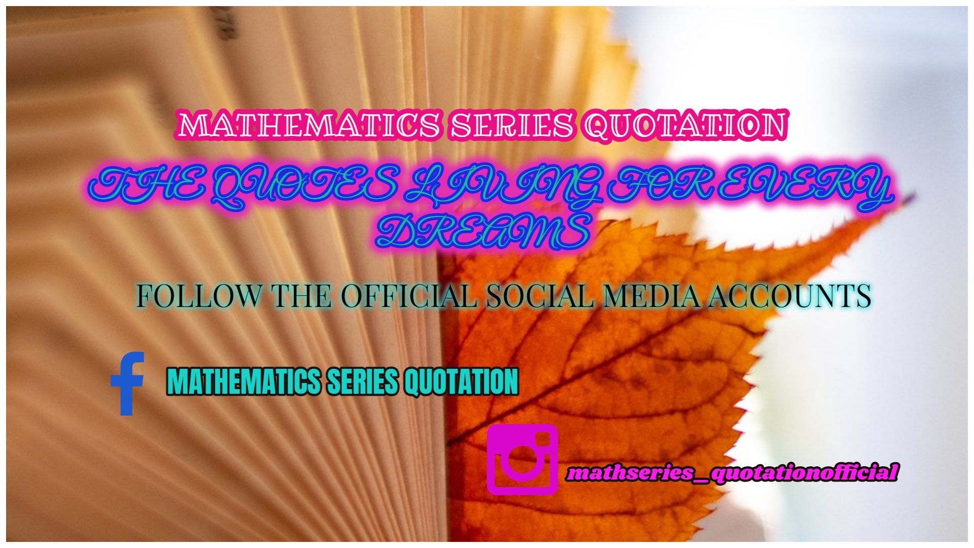 Mathematics Series Quotation