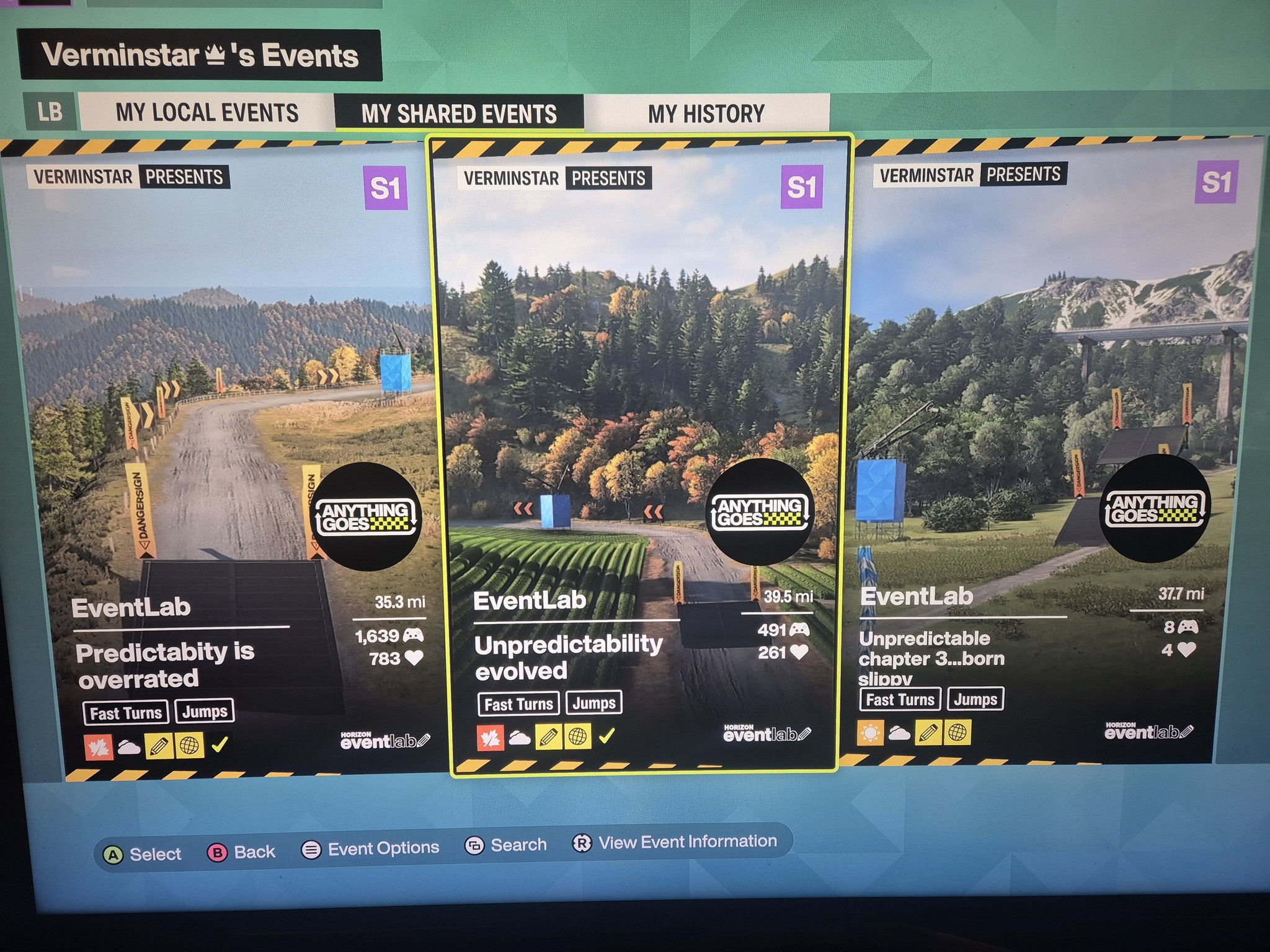 Forza Horizon 6 custom track 'Unpredictable chapter 3born' with