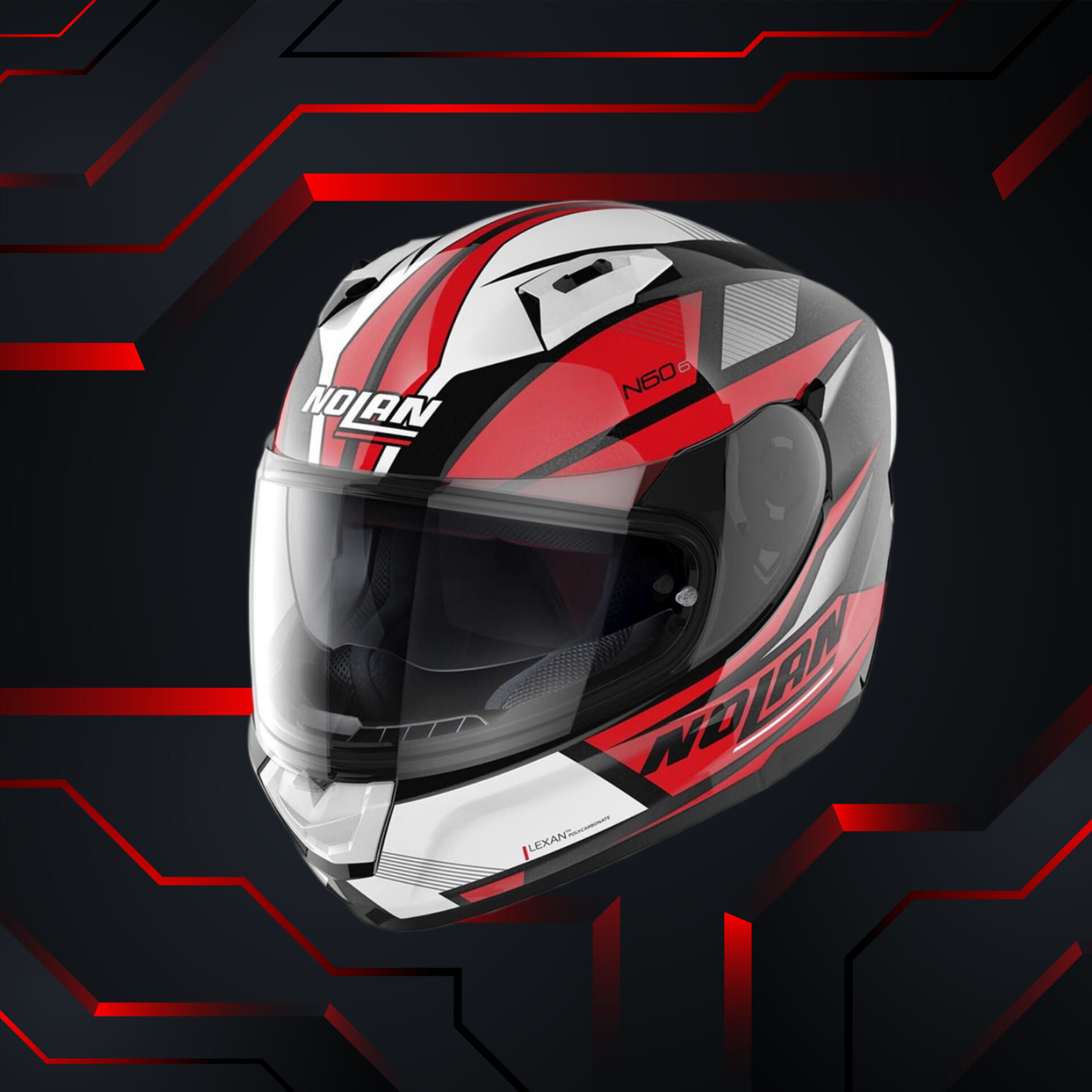 is nolan polycarbonate or fiberglass helmet N60-6 CLASSICO NOBILE Nero / Verde impulso  Helmets removable interior N80-8 CLASSICO Bianco  Nolan