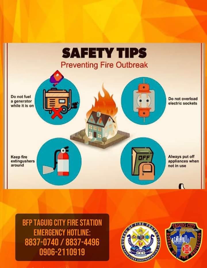 Fire Prevention and Safety Tips A... - BFP NCR Taguig City | Facebook