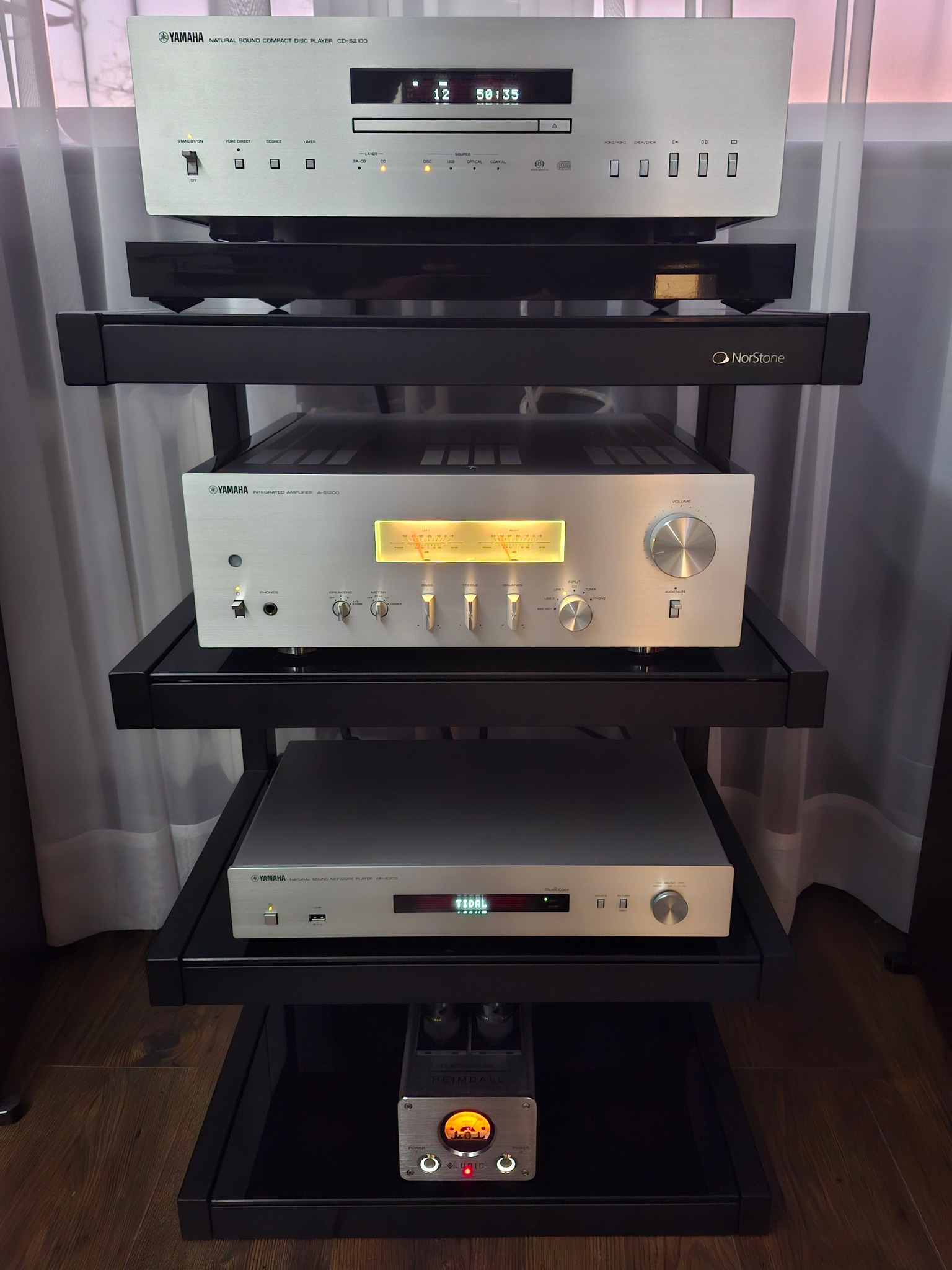 what floor speakers do you have connected to the Yamaha A-S1200 